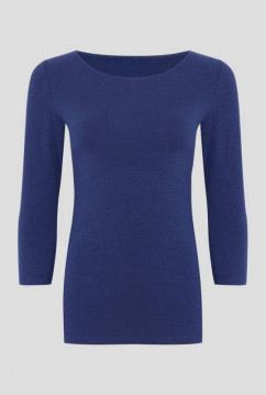 215_22102_ladies_Slim_U-Shirt_with_3_4_-Sleeve_marine_blue_hemp_organic_cotton_v_web